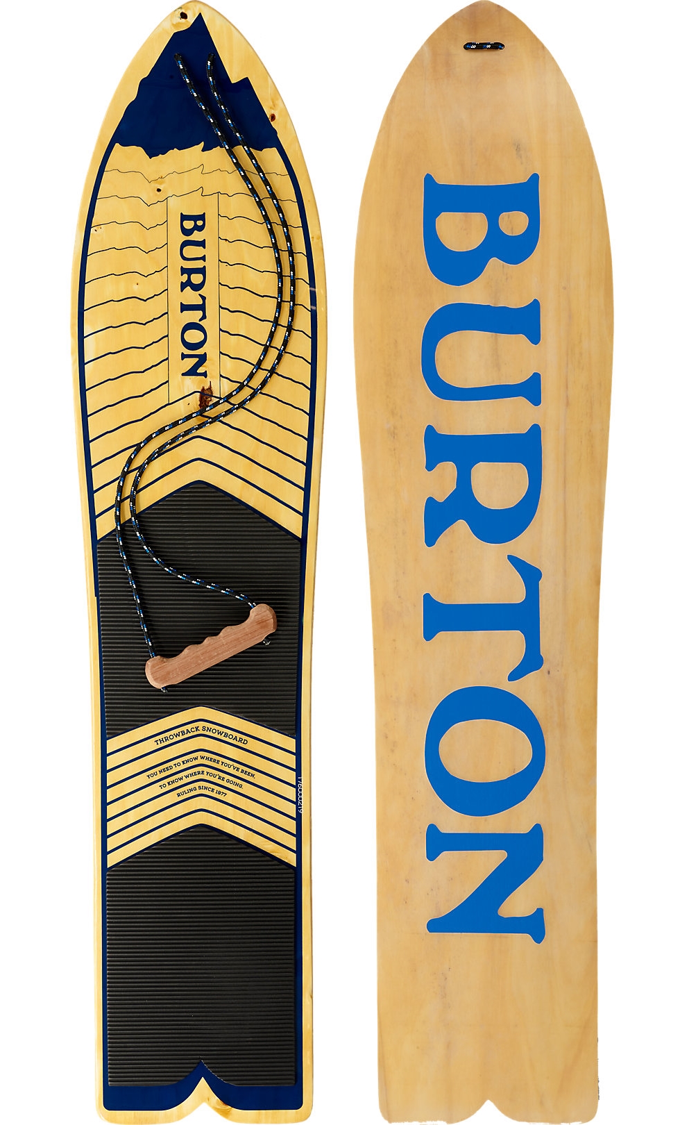  Surf Your Snow! Burton's radical plywood 1980's Throwback snowboard is the perfect gift for people who like fun. Do you like fun? Buy one for you after you buy one for us!